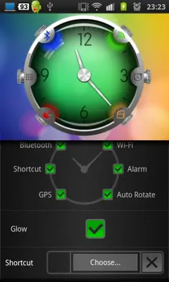 Colorful Glass Clock android App screenshot 0