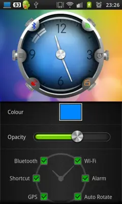 Colorful Glass Clock android App screenshot 1